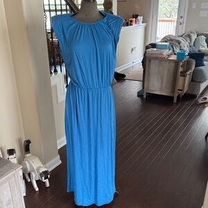 Lularoe serenity Blue Maxi Dress Sz L